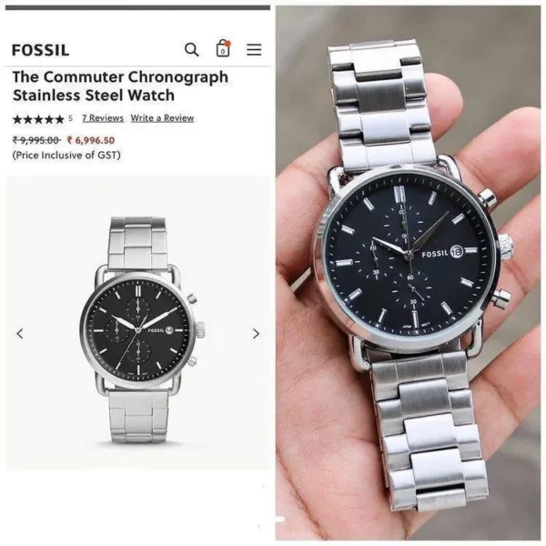 Fossil FS 5400 Black Dial First Copy Watch