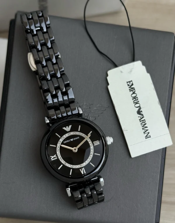 Emporio Armani Black Ceramic Watch India