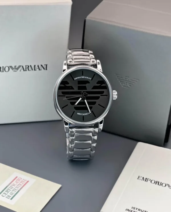 Emporio Armani Meccanico Silver First Copy Watch