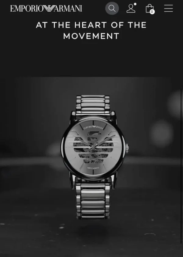 Emporio Armani Meccanico Silver First Copy Watch
