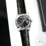 Rolex Day-Date Croco Black First Copy