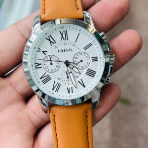 Fossil Leather Strap Watch First Copy