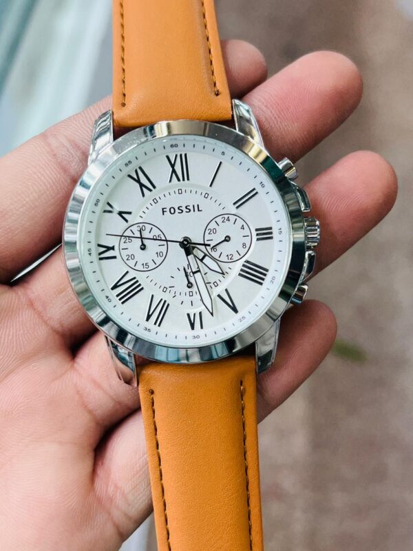 Fossil Leather Strap Watch First Copy