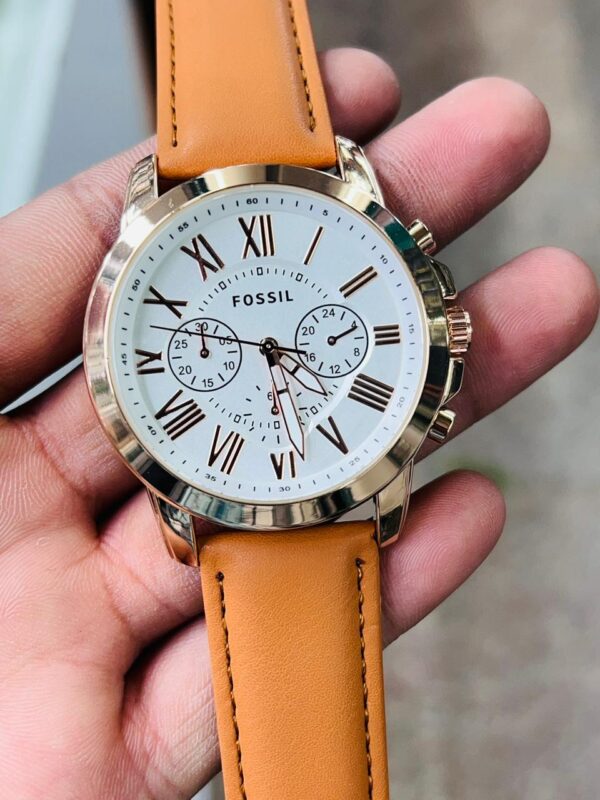 l Leather Strap Chronograph First Copy Watch