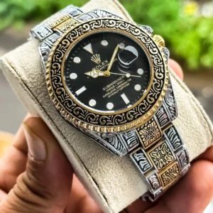 Hand Engraved Rolex Rajwadi Watch