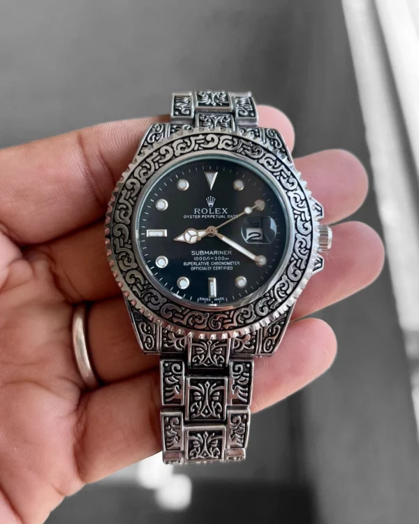 Hand Engraved Rolex Rajwadi Watch
